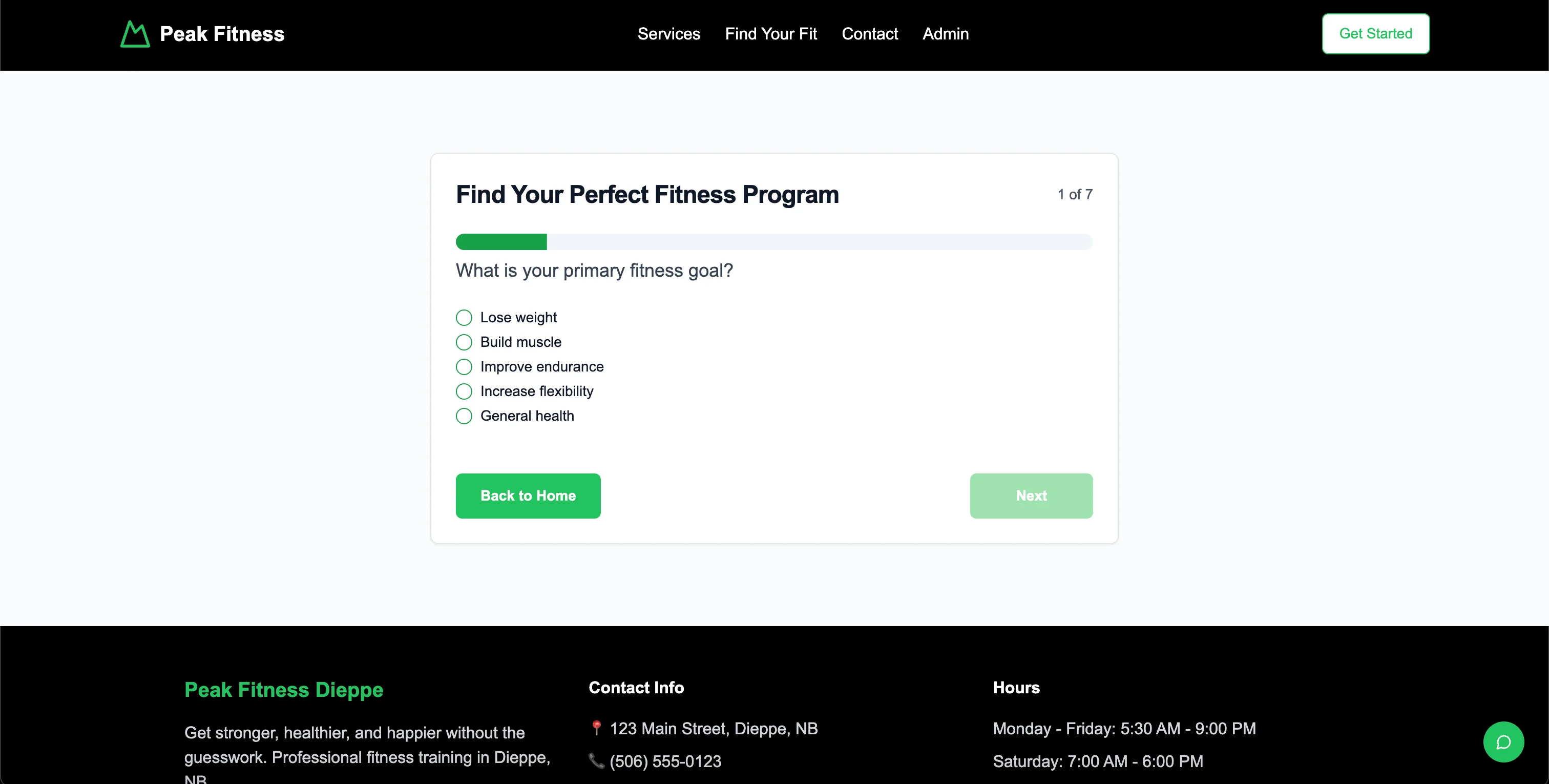 Fitness platform screenshot 2